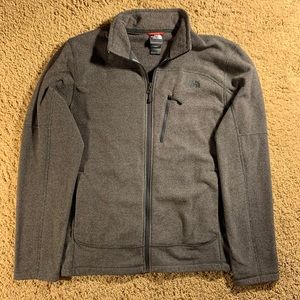 Gray North face Zip-Up Jacket